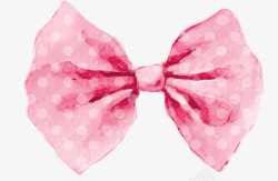 水彩可爱粉红色蝴蝶结矢量图素材