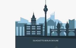 德国柏林城市缩影矢量图素材