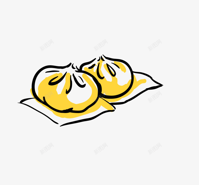 黄色手绘的包子效果图png免抠素材_88icon https://88icon.com 免抠图 包子 效果图 装饰图 装饰画 食物 黄色