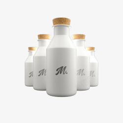 瓶盖包装卡通牛奶瓶高清图片