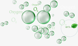 绿色清新泡泡素材