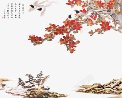 中式花鸟图素材