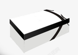 白色盒子黑色条纹素材