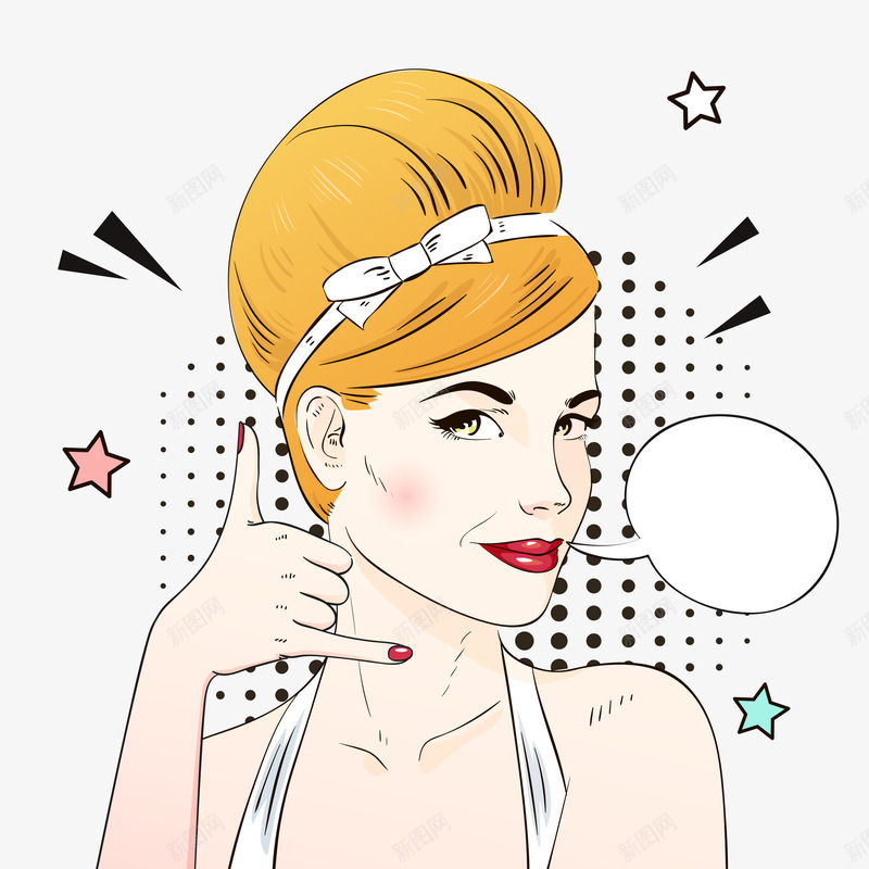 做打电话手势的女人png免抠素材_88icon https://88icon.com 免抠图 外国女人 手绘女人 效果图 美女 装饰图 装饰画