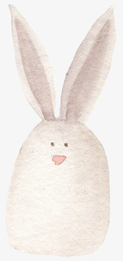 白色手绘兔子动物素材