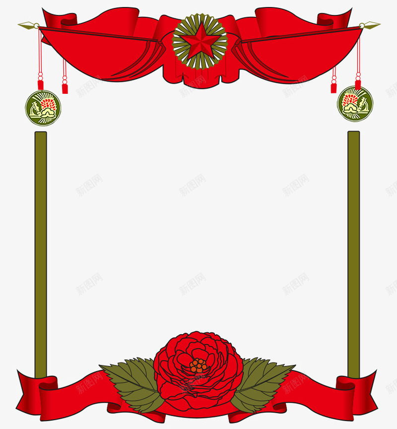 五一劳动节复古革命风主题边框插png免抠素材_88icon https://88icon.com 主题 五一劳动节 五一劳动节复古革命风主题边框插图免费下载 复古 装饰插图 边框 革命风