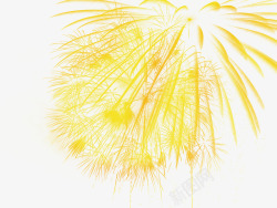 黄色新年活动礼花装饰素材