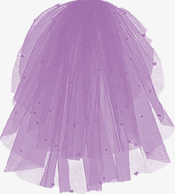 紫色浪漫新娘头纱素材