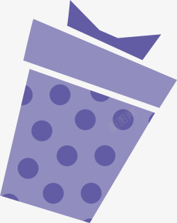 紫色圆点包装礼品盒矢量图素材