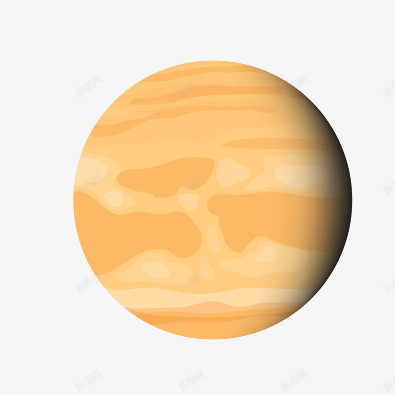 黄色卡通土星png免抠素材_88icon https://88icon.com 卡通土星 卡通星球 圆形星球 背景装饰 黄色土星