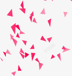 飘舞粉色三角形素材