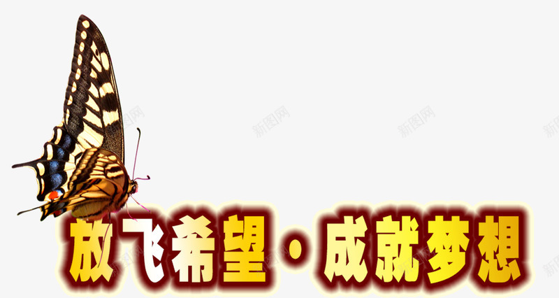 破茧成蝶的过程png免抠素材_88icon https://88icon.com 免费png素材 效果元素 花蝴蝶 阴影字体 飞向