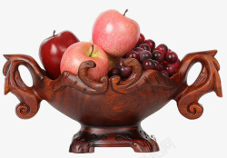 中国风红木客厅创意家用水果盘素材