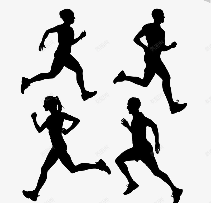 跑步人物剪影png免抠素材_88icon https://88icon.com 人物 剪影 女子 小黑人跑步 男子 跑步 跑步影子 运动 运动员影子