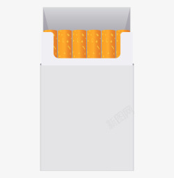 白色烟盒里面的香烟素材