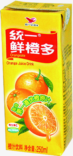 夏日鲜橙多饮料包装素材