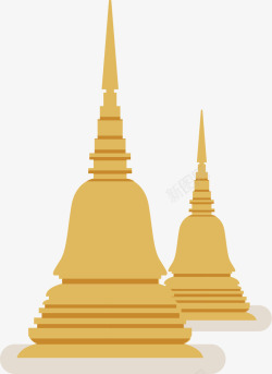 泰国特色服装泰国建筑物矢量图高清图片
