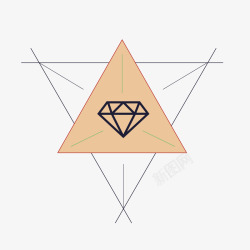 线条宝石钻石三角形矢量图素材