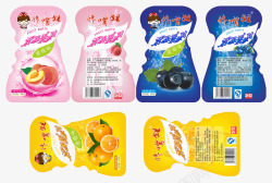 蓝莓口味各种口味吸吸果冻包装矢量图高清图片