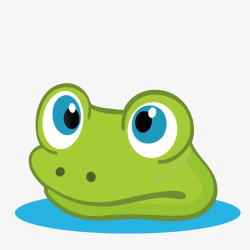 卡通版绿色的青蛙素材