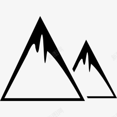 三角几何雪山图标图标