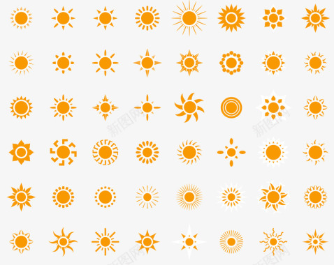 太阳效果图矢量图图标图标