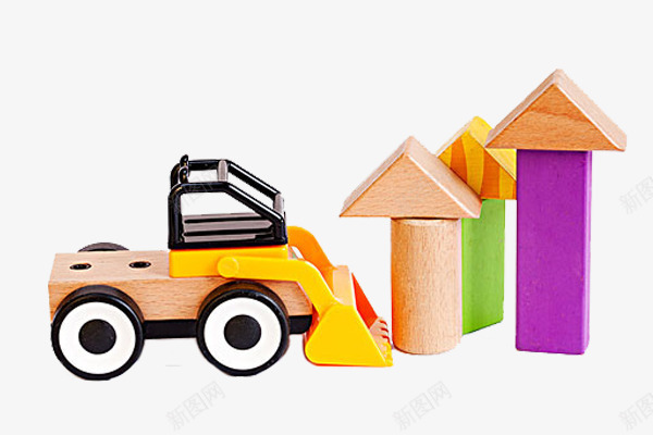 实物积木和铲车玩具png免抠素材_88icon https://88icon.com 一堆玩具 三角积木 圆柱积木 木质积木 玩具 铲车玩具