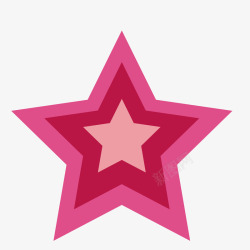 粉色的卡通五角星素材