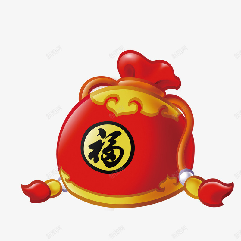 福字钱袋钱包png免抠素材_88icon https://88icon.com 喜庆 新年元素 福字钱袋 钱包