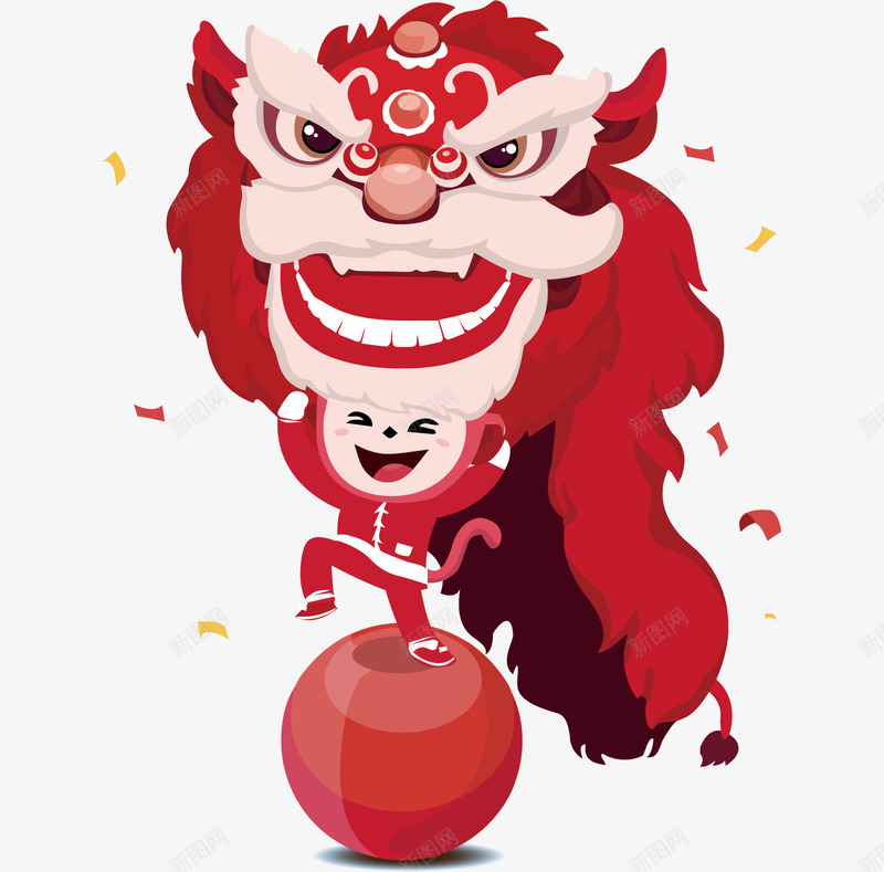卡通喜庆舞狮的小孩子装饰广告设png免抠素材_88icon https://88icon.com 卡通喜庆舞狮的小孩子装饰广告设计免费下载 卡通装饰 喜庆装饰 小孩子舞狮 广告设计 新年庆祝 海报设计 舞狮表演 节日庆祝