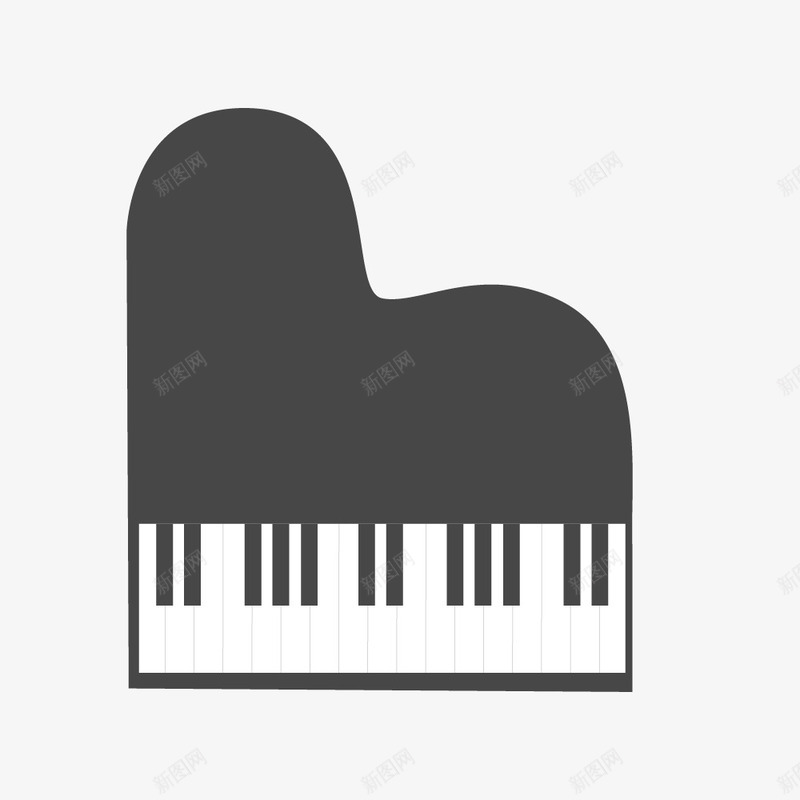 黑色卡通钢琴乐器png免抠素材_88icon https://88icon.com 乐器 免抠图 卡通钢琴 效果图 装饰图 装饰画 钢琴