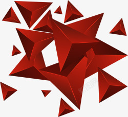 酒红色三角抽象背景素材