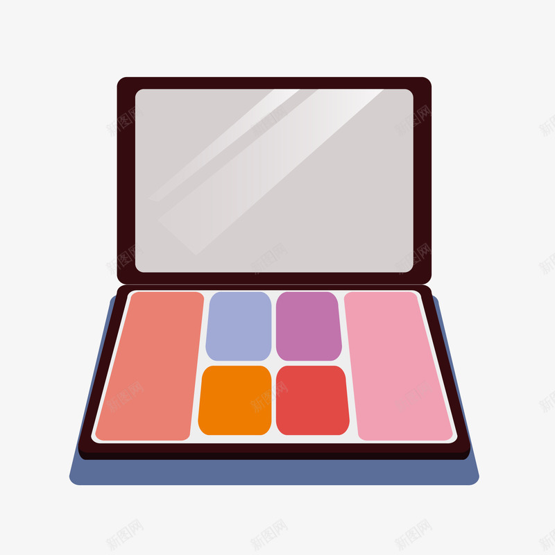 彩妆盒png免抠素材_88icon https://88icon.com 化妆品 彩妆 彩色 眼影 美容 调色盘