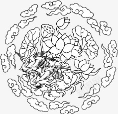 中国风花纹底纹png免抠素材_88icon https://88icon.com 中国风 中式花纹 传统素材 图形 图案 圆形花纹 花卉