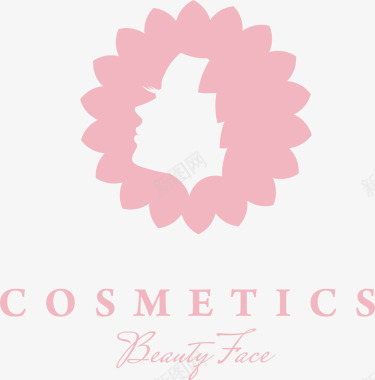 美容logo设计花型的美容logo矢量图图标图标