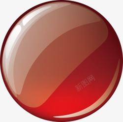 圆形红色水晶按钮矢量图素材