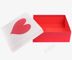 红色的心型包装盒素材