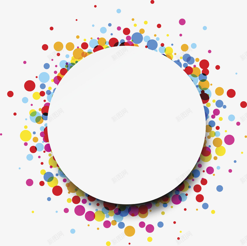 彩色圆点装饰背景png免抠素材_88icon https://88icon.com 创意设计 圆形 圆点 彩色 立体 背景 边框