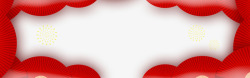 红色新春扇子背景边框素材