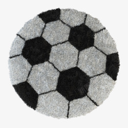 足球儿童图案圆形地毯素材