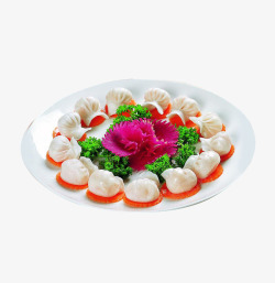 实物菜肴水晶虾饺素材
