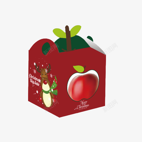 酒红色苹果平安果包装盒png免抠素材_88icon https://88icon.com 包装礼盒 平安果包装盒 正方形 水果 苹果 酒红色苹果