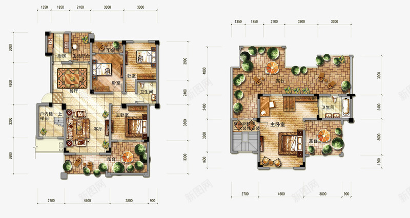 房屋户型平面图png免抠素材_88icon https://88icon.com 地产DM单 地产户型图 室内设计 广告设计模板 建筑效果图 彩平图 户型平面图 户型彩图 房屋平面图