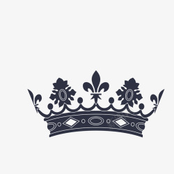 黑色皇冠装饰元素素材