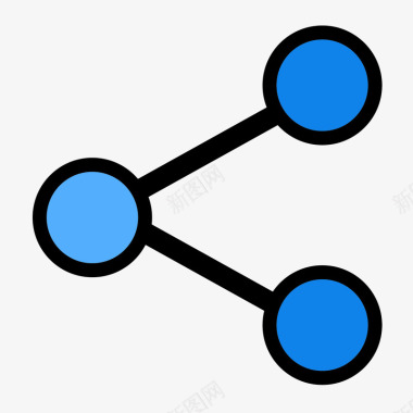 圆点和连接线图标图标