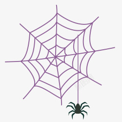 织网的黑色大蜘蛛素材