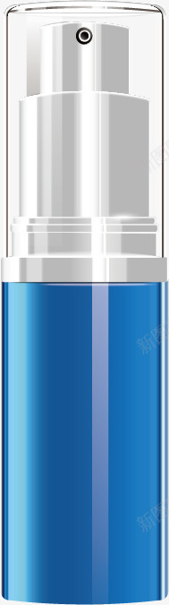 蓝色空白化妆瓶矢量图eps免抠素材_88icon https://88icon.com 包装 化妆品 小瓶子 模板 空白 蓝色 设计 矢量图