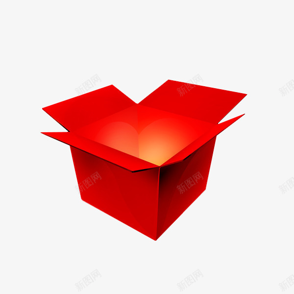 卡通红色箱子图png免抠素材_88icon https://88icon.com 卡通 喜庆的 打开的 插图 盒子 箱子 红色的