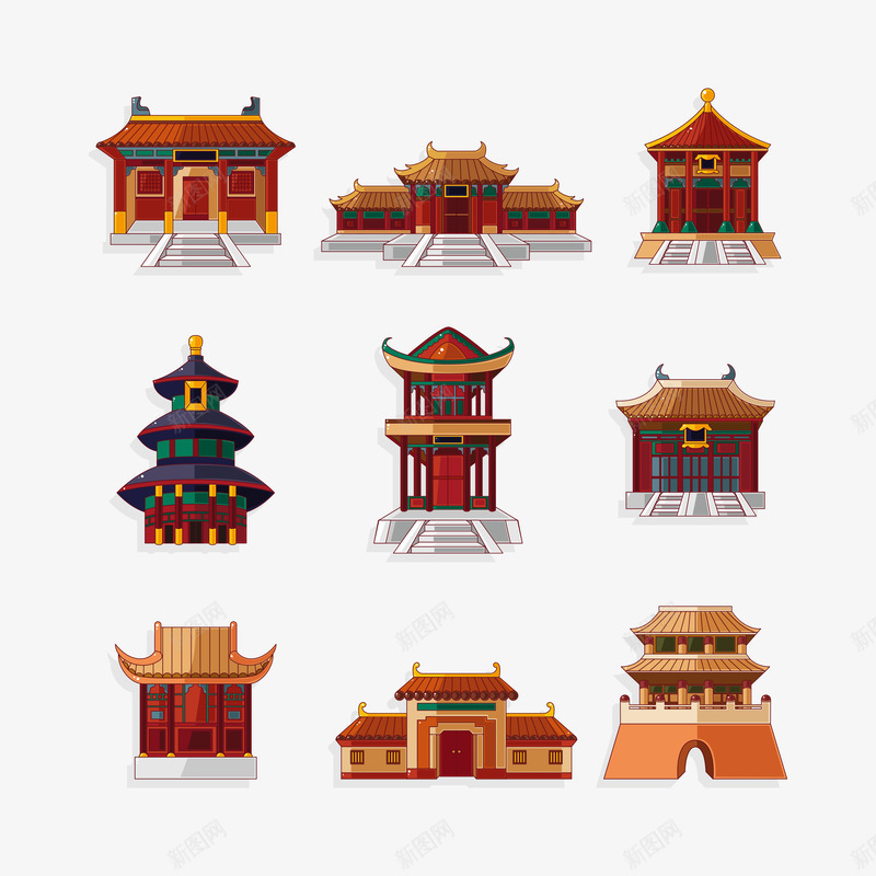 卡通古代建筑图集png免抠素材_88icon https://88icon.com 古代 图集 建筑 开通