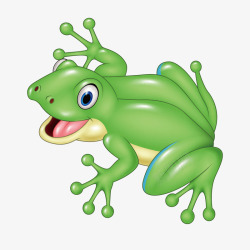 绿色的卡通青蛙效果图素材